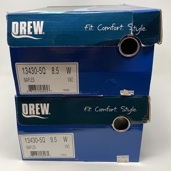 DREW Naples Comfort Shoes in vino WIDE - Picture 8 of 9